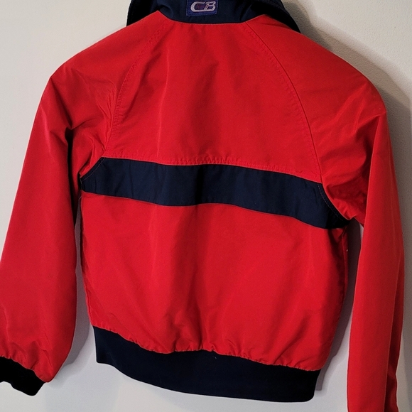 Vintage CB Sports Childs Jacket Size Medium 1980s, Lined Red And Navy Blue - Picture 9 of 9